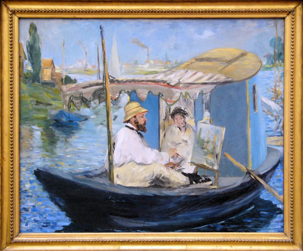 Monet peignant dans son atelier - 1874
