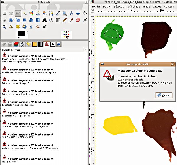calcul de la couleur moyenne