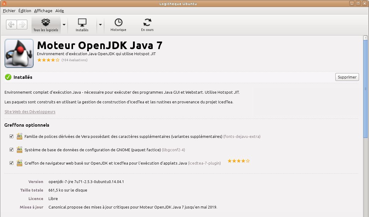 openJDK Java 7 par la logitheque