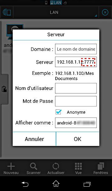 configuration du client