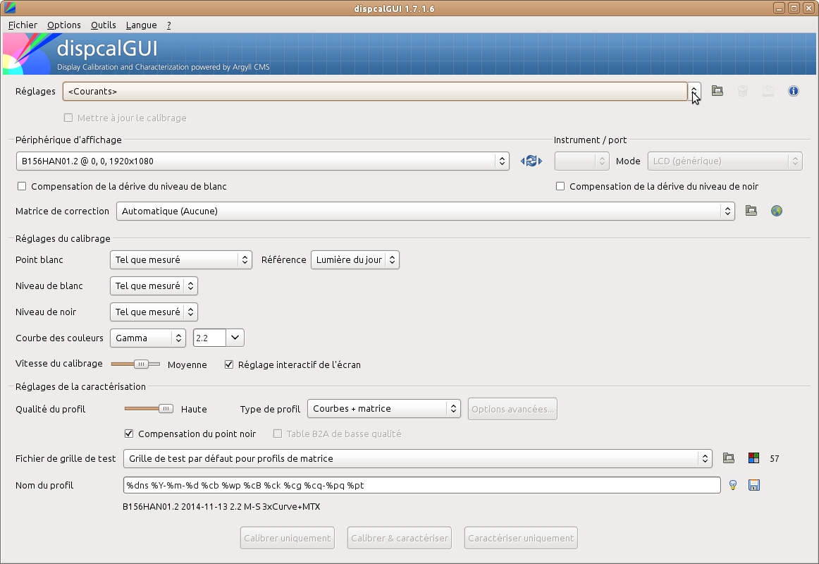 interface initiale