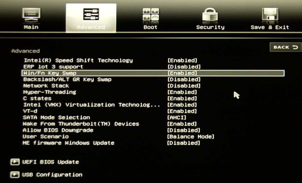 Ecran 4 UEFI