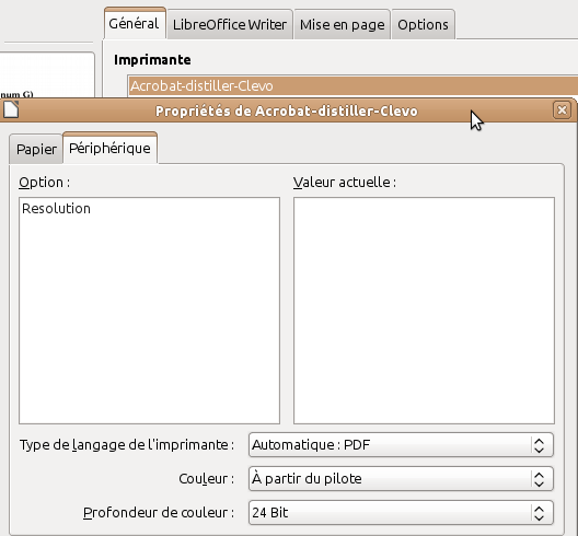Distiller avec langage PDF sous Trusty+MATE+LibreOffice
